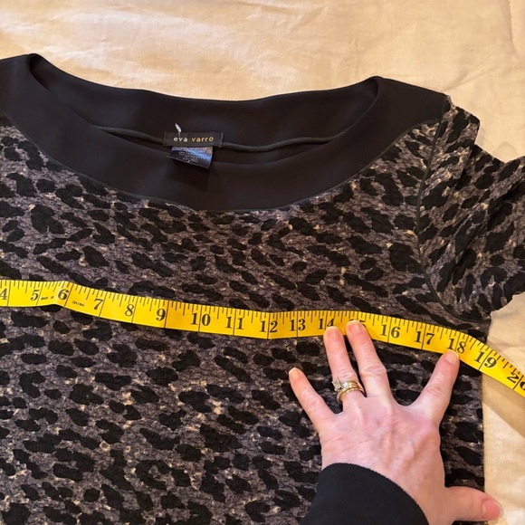 Eva Varro Animal Print A Line Dress, Large, Comfy Throw On Work Church Errands - Picture 8 of 9